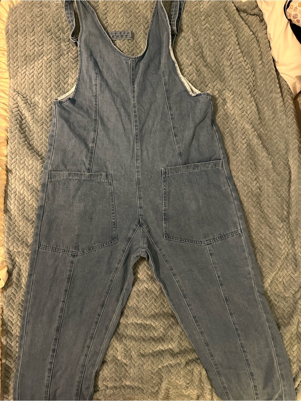 Amazon Light Blue Denim Overalls Jumpsuit